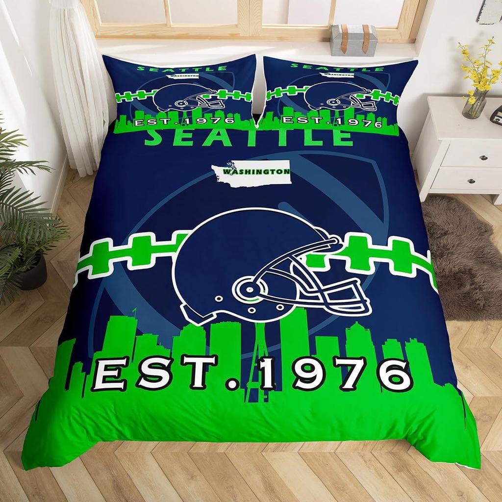 Rugby Three-Piece Quilt Cover 3D Digital Printing Bedding Set Four Seasons Bed Cover