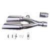 Dual Tail Outlet Exhaust Muffler Pipe Stainless Steel Slip On Fit for Dirt Bike Street Motorcycle ATV Performance