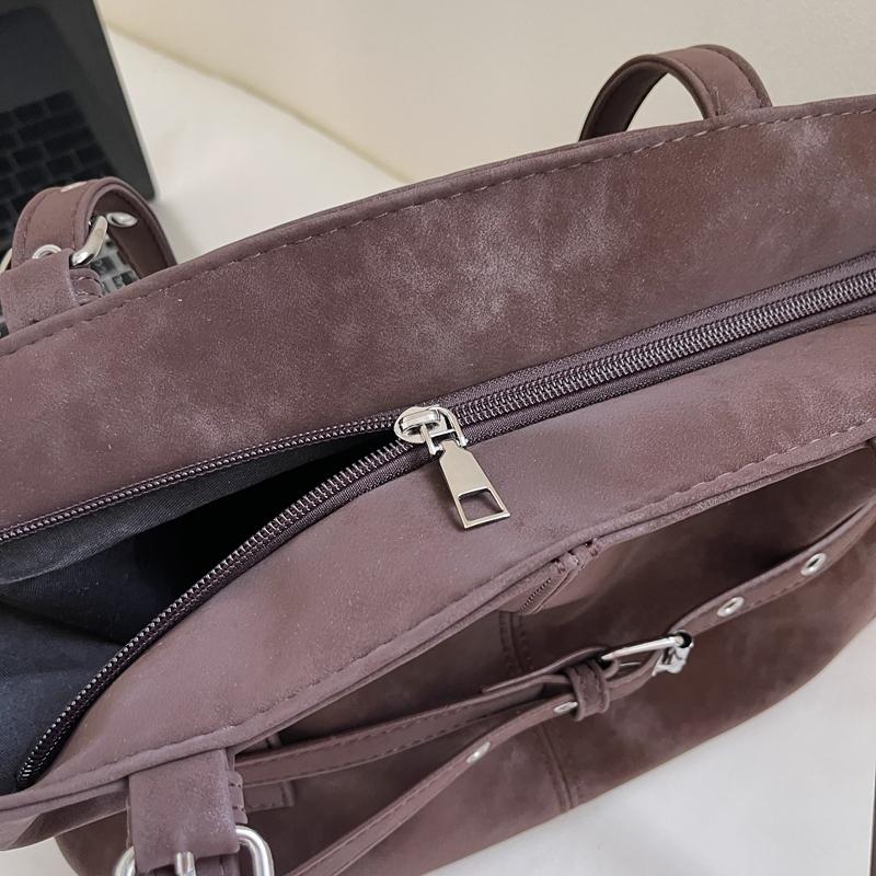 Trendy Fashion Simple Belt Buckle Retro Women's Underarm Bag Elegant Shoulder Bag Very Suitable for Daily Life, Shopping, and Women's Holiday Gifts