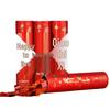 Housewarming Celebration Confetti Cannons - Red and Gold Handheld Ribbons for New Home Ceremony