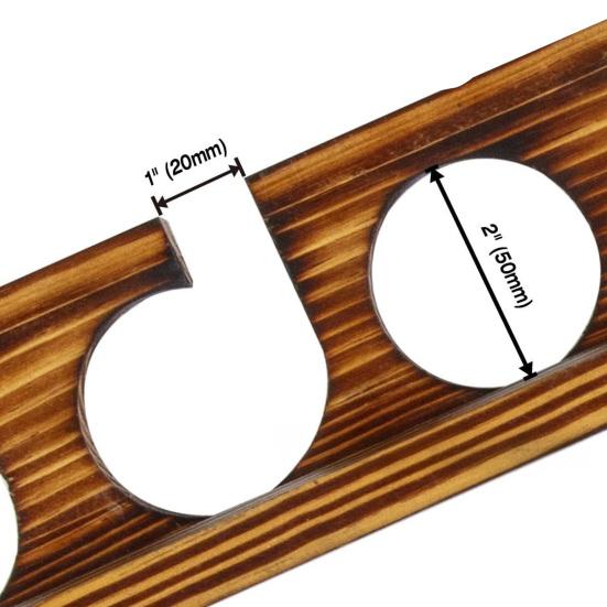 Yousheng 2Pcs Wall Mount Fishing Rod Holder with Mounting Screws Garage Horizontal Wooden Fishing Pole Display Storage Rack Organizer Stand Fishing