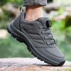 Male Sneakers Stylish Rotating Buckle Hiking Boots Solid Color Comfortable Non-slip Sporty Shoes Plus Size Men Shoes Leather