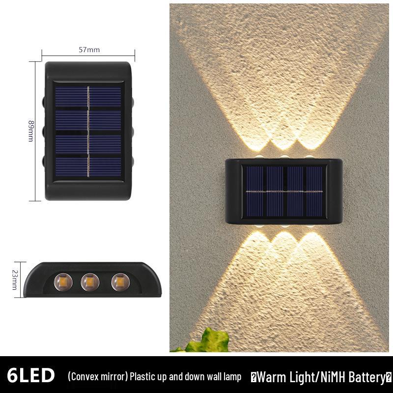 New Up and Down Solar Luminous Wall Lamp for Outdoor Courtyard and Garden Decor