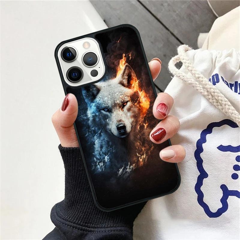 The Wolf Fierce Phone Case For iPhone 17 Air 15 16 Cover 11 13 14 Pro Max 12 Plus Max Fundas