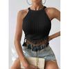 Women's Spring Summer New Elegant Tassel Vest Short Slim Fit Crop Top