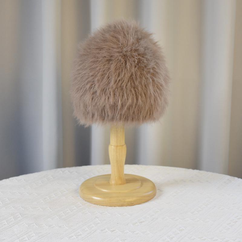 

Женская осенне-зимняя теплая утолщенная защитная шапка для ушей, рыболовная шапка из холодного меха, бархатная вязаная шапка, милая милая шапка One Size кофейный