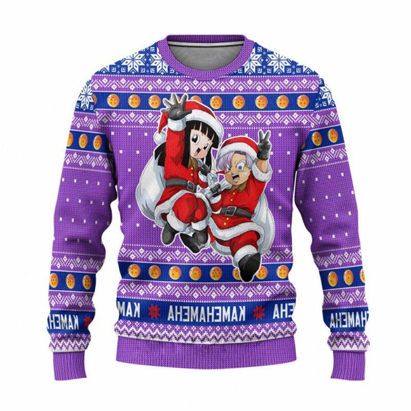 Demon Slayer 3D Print Casual Base Layer Shirt Christmas Loose Crew Neck Sweatshirt 0054
