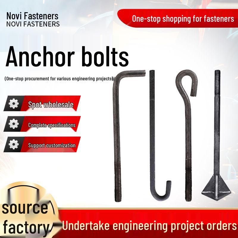 

Anchor Bolts: 7-Shaped, 9-Shaped, L-Shaped, Steel Structure High-Strength, and Umbrella-Shaped Pre-Embedded Screws 20*400