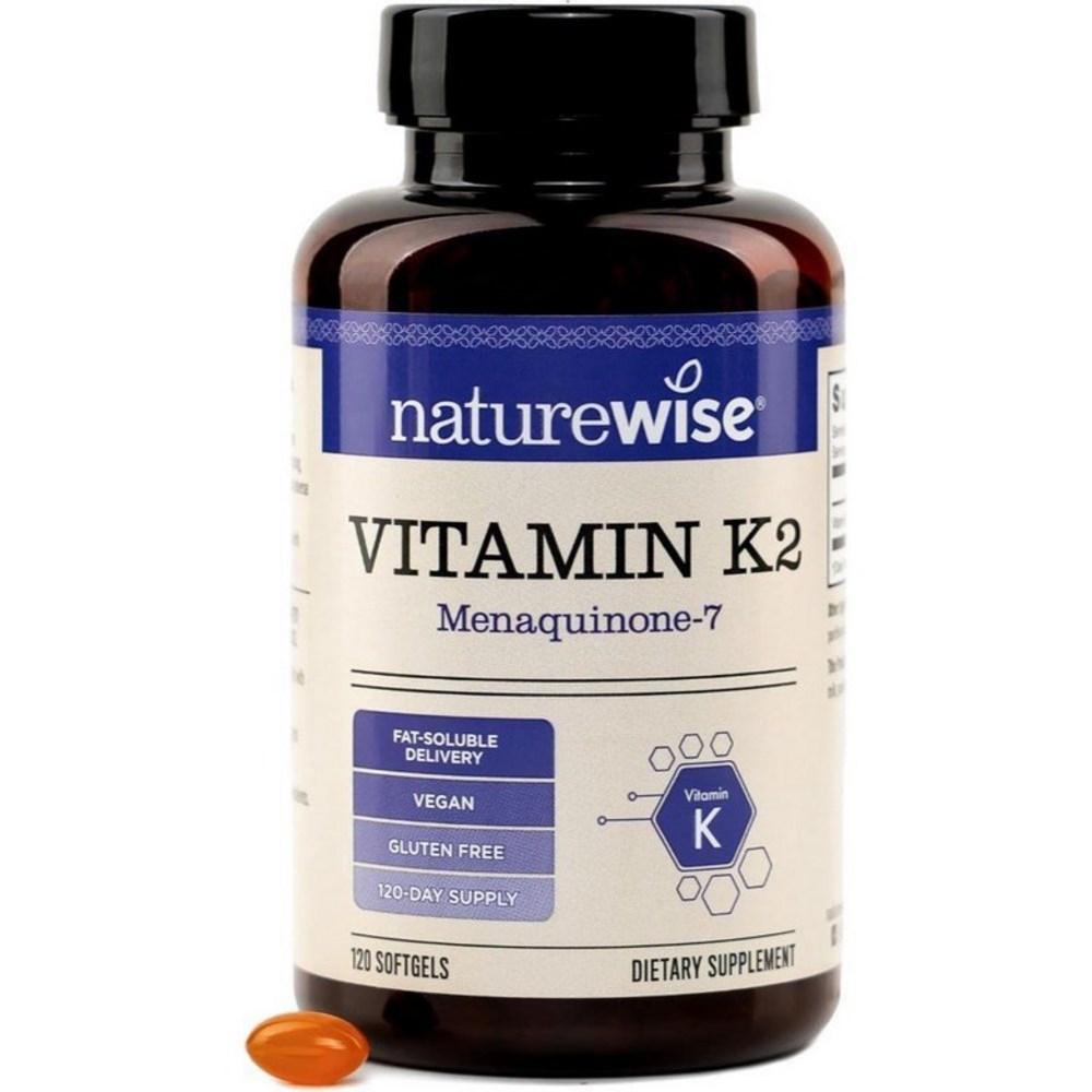 Vitamin K2 NatureWise Vitamin K2 MK7 100mcg 120 Capsules 1 Pcs