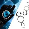 Round Diving Rearview Mirror with Elastic Rope Adjustable Scubas Diving Rearview Mirror for Scubas & Snorkeling