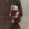 Applicable to iphone17 mobile phone case, all-inclusive, Apple 16Pro non-collision 15 super fire 14 brown bottom leopard print