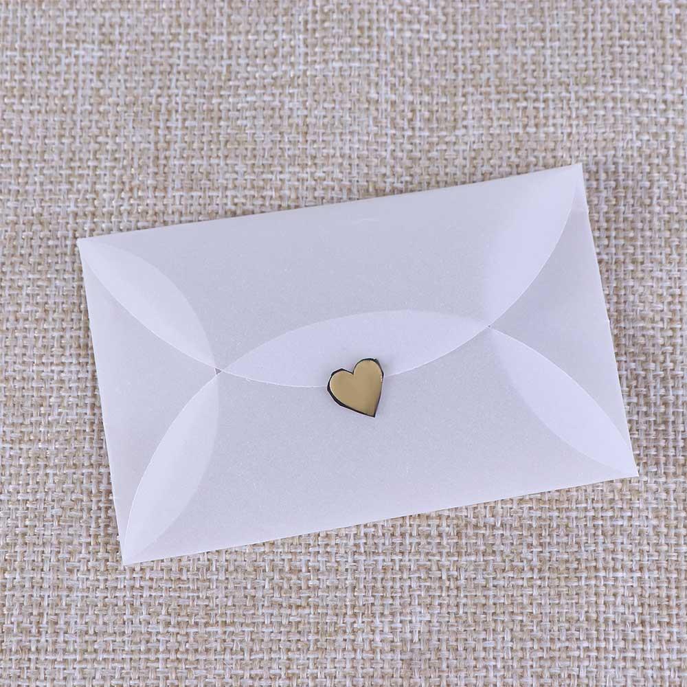White Postcard Vintage Paper Envelopes Semi-transparent Sulfuric Acid Paper Envelopes For DIY