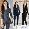 Women's High-End Business Formal Wear: Long Sleeve Suit Set for Spring/Autumn