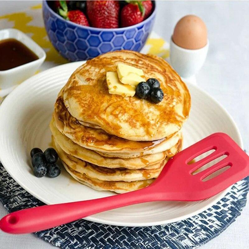 10 Pcs Non-stick Silicone Utensils Set Turner Tongs Spatula Soup Spoon Shovel Oil Brush Cooking Tools Set Kitchen Gadgets Items