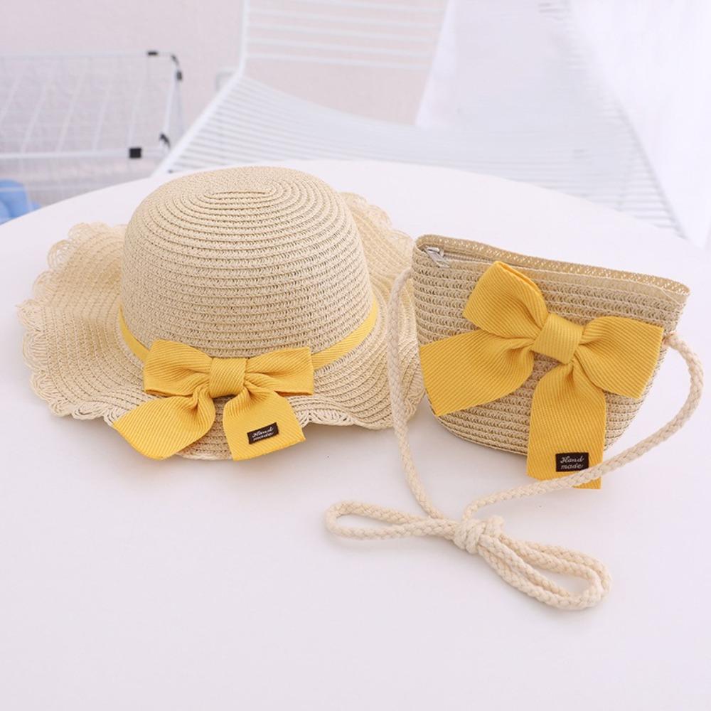

Cute Kids Sun Hat Multiple Colors Children Sun Hat Fashion Girls Sun Hat Beach Beige Bag2
