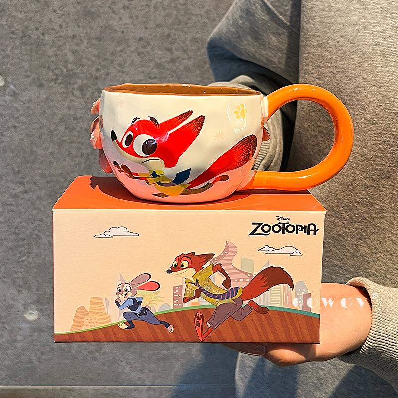 Кружка для кофе Crazy Zootopia Judinick из керамики с креативным дизайном и большими ушами, высококачественная кружка для домашнего завтрака. 330ml