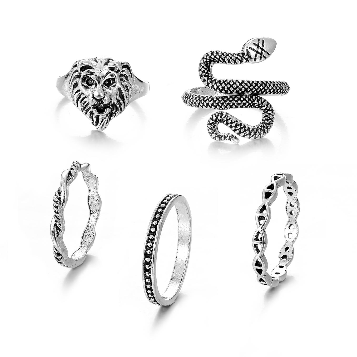 

Модное кольцо в виде змеи с кошачьей головой, женский костюм, винтажное металлическое кольцо с животными, золотое и серебряное готическое ювелирное изделие, геометрические аксессуары серебряный