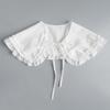 Detachable Layered Ruffle Collar Faux Collar Double Layer Frilled Neck Accessory for Women and Girls Suitable for Various Outfits