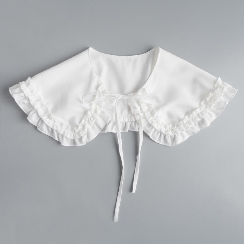 Съемный кружевной воротник с двойной оборкой One Size