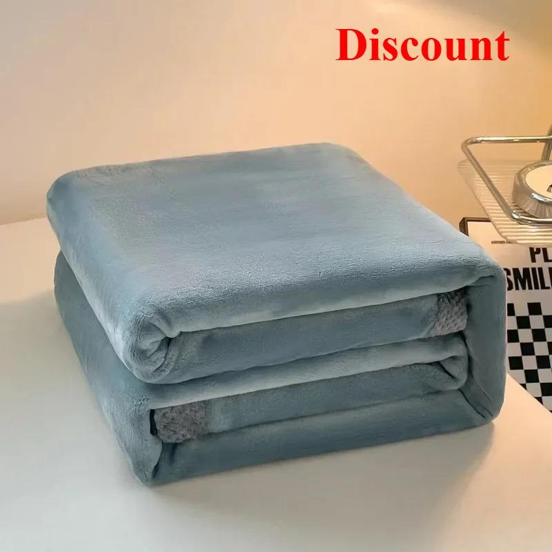 2025 Milk Fleece Blanket Three-piece Fleece Blanket Winter Warm Thickened Air Conditioning Multifunctional Fleece Blanket