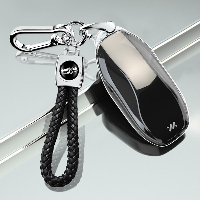 Étui pour clé de voiture IM Zhiji LS7: Coque transparente à couverture intégrale pour décoration intérieure