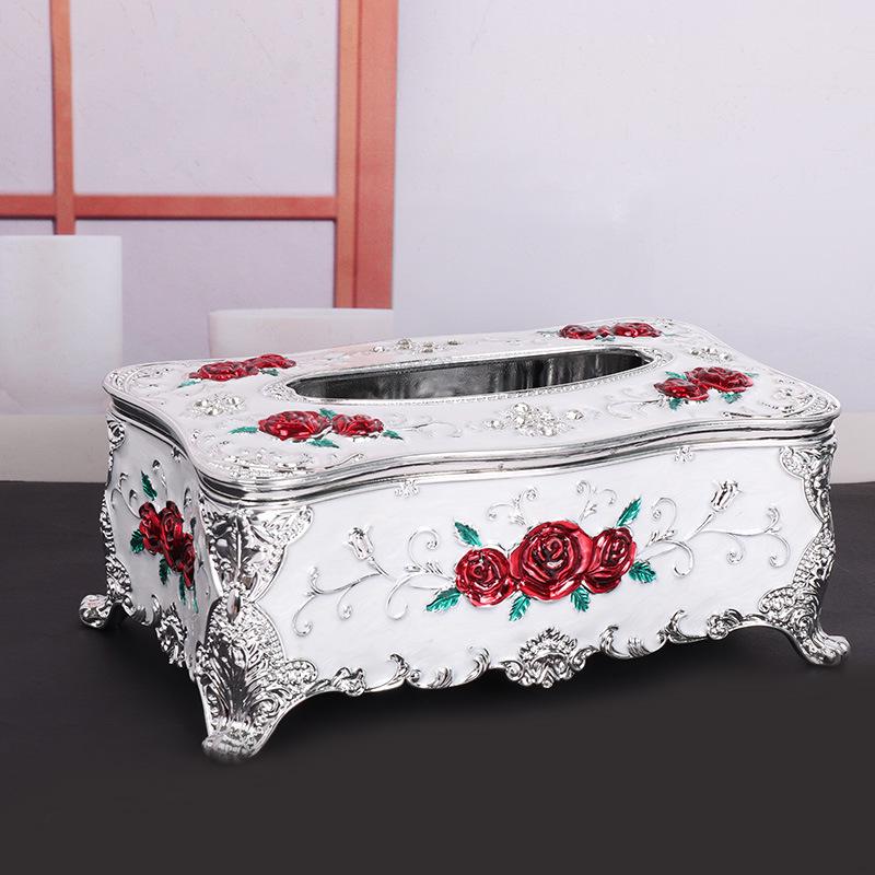 European Style Plastic Tissue Box for Living Room, Dining Table, KTV, and Creative Napkin Display