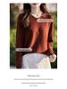 Women's Merino Wool Turn-Down Collar Cardigan Pullover Sweater - Fashionable Knitwear Base Layer.