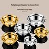 Food Grade 304 Stainless Steel Deep Soup & Rice Bowl with Flat Bottom for Induction Cookers