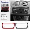Carbon Fiber Style Center Console Frame Trim Sticker for Seat Ibiza 6j 2009-2014 LHD RHD