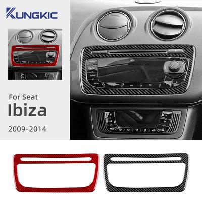 Koolstofvezelstijl Middenconsole Frame Trim Sticker voor Seat Ibiza 6j 2009-2014 LHD RHD