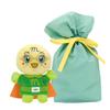 Yoshitoku Melonpanna Hand Puppet Plush Size S Kids Will Comes In a Gift Bag with Blue Toy, (19cm Long), Love, Ribbon,