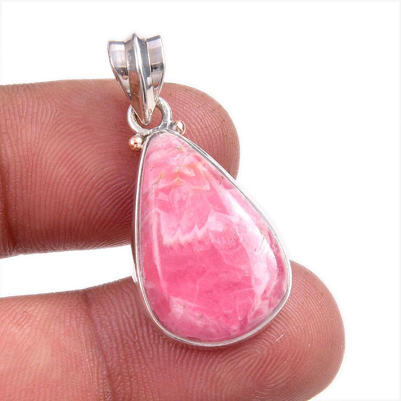 

Natural Rhodochrosite Gemstone 925 Solid Sterling Silver Gift Pendant 1.50 C8T33