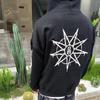 Moletom Slipknot Estampa de Caveira Masculino Oversized Forrado com Fleece de Algodão Streetwear Estilo Rock Inverno