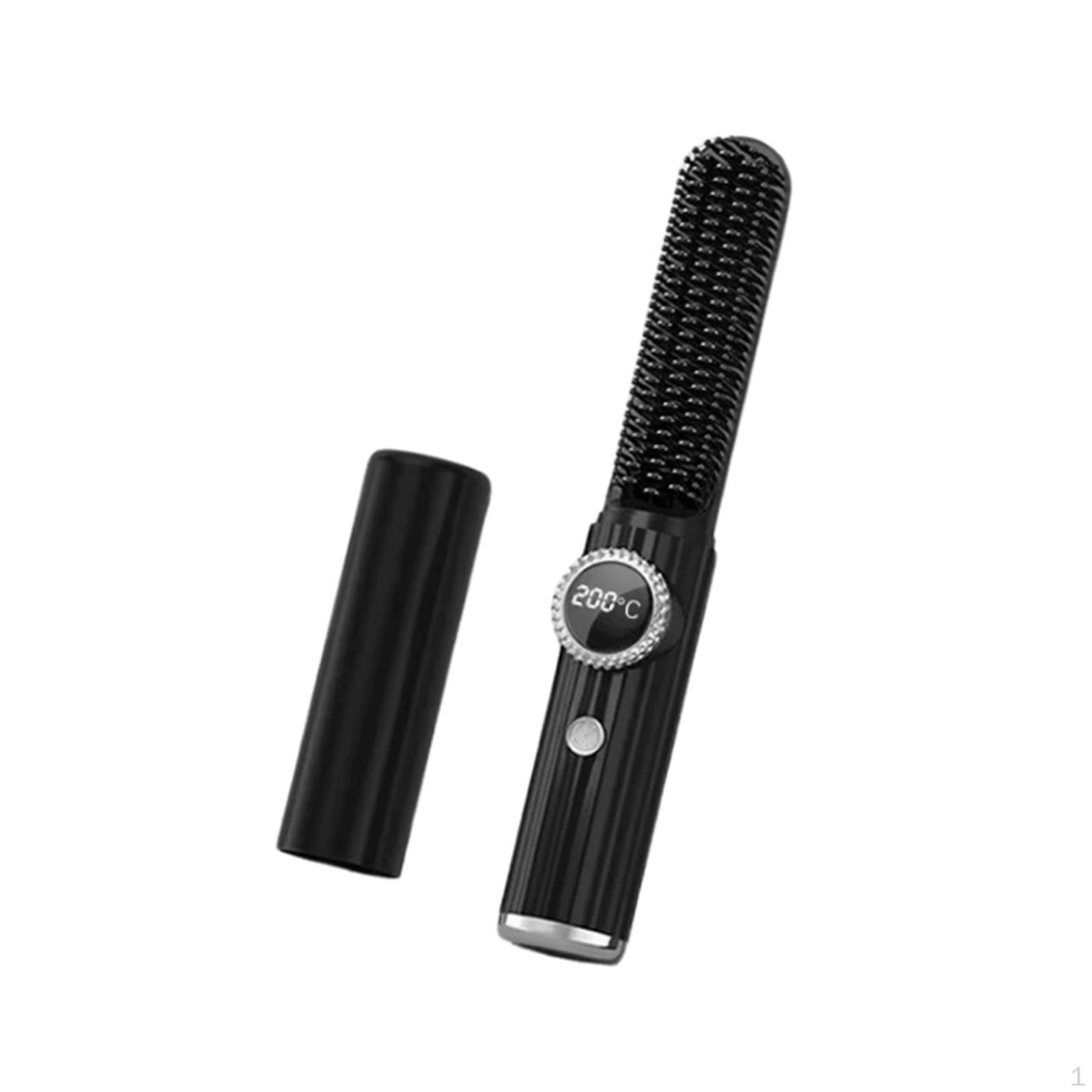 

Cordless Hair Straightener Styling Appliances Heated Rechargeable Women Holiday Gift Comb чорний