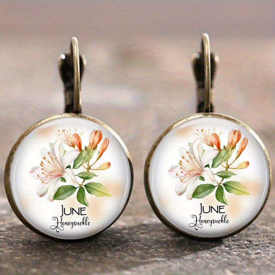 Fashion Earring Y2K Vintage Marigold Time Gem Flower Ear Buckle