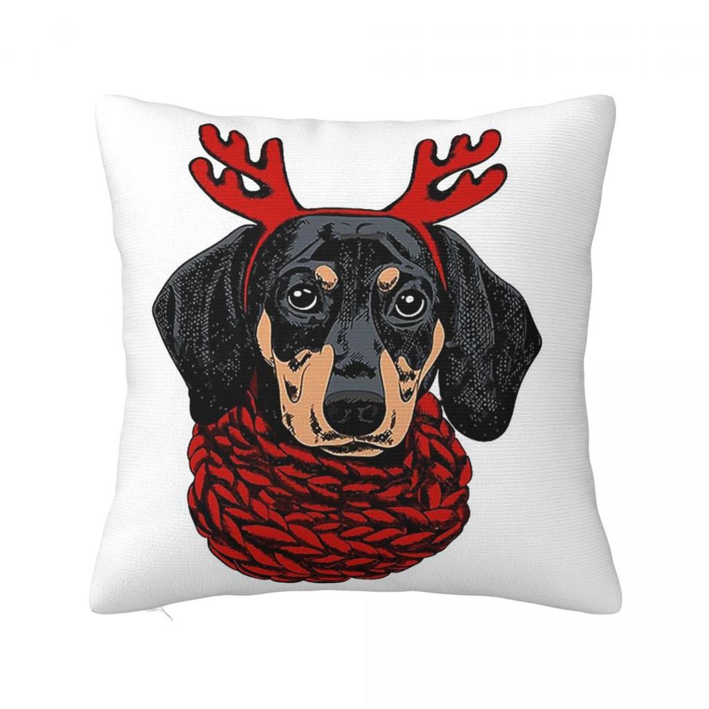 Dachshund Dog Love Square Pillow Covers Home Wiener Sausage Doxie Cushion Cover Cute Home Decoration Pillowcase 4545
