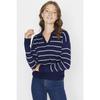 Navy Blue Striped Knitwear Sweater Twoaw22kz0735