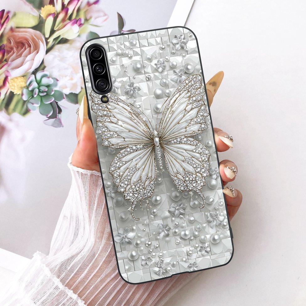 Pour Samsung Galaxy A90 5G Coque Silicone Mignon Mode Fleurs Peinte Drôle Coquille Pour Samsung A90 5G SM-A908B SM-A908N SM-A9080