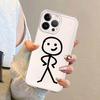 Soft Phone Cover Case for iPhone 17 Pro Max 16 14 Plus 11 7 8 XS Max Air XR 12 Mini 13 Pro 15 Cute Art Stick Figures