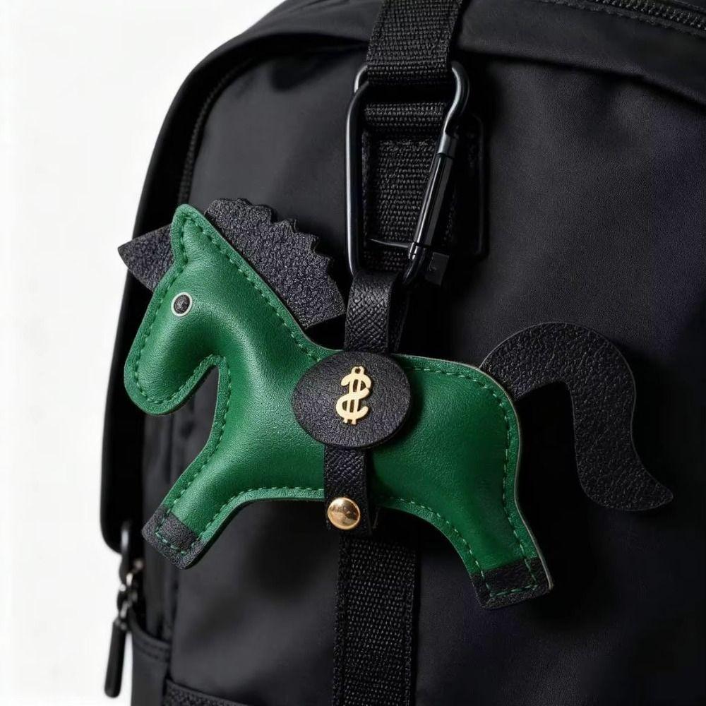 Handmade Stitching Horse Pendant Multi-color Keychain New Trend Bag Charm Backpack Accessory