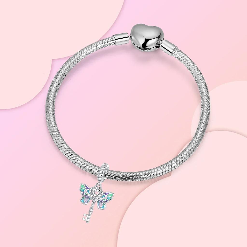 Charms Exquisite 925 Silver Butterfly Pendant Dragonfly Flowers Bead for Women Necklace DIY Bracelet Fine Jewellery Gift
