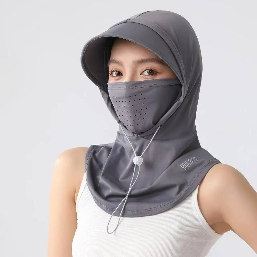 Adjustable Cycling Sun Protection Mask Ice Silk Sunscreen Full Face Cover Balaclava Hat  Outdoor