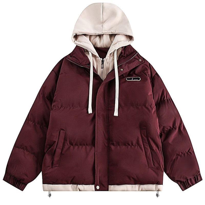 

Зимняя хлопковая куртка женская, двухпредметная куртка-пуховик с капюшоном, женская повседневная теплая хлопковая одежда, куртка-парка S