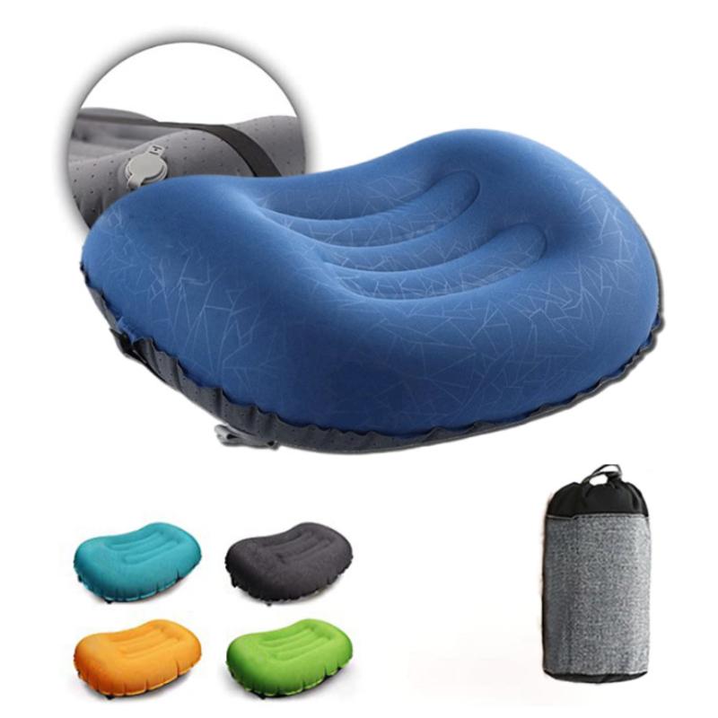 Портативная надувная подушка  Компактная складная воздушная подушка Защитное снаряжение для туризма и сна на открытом воздухе Кемпинговое оборудование