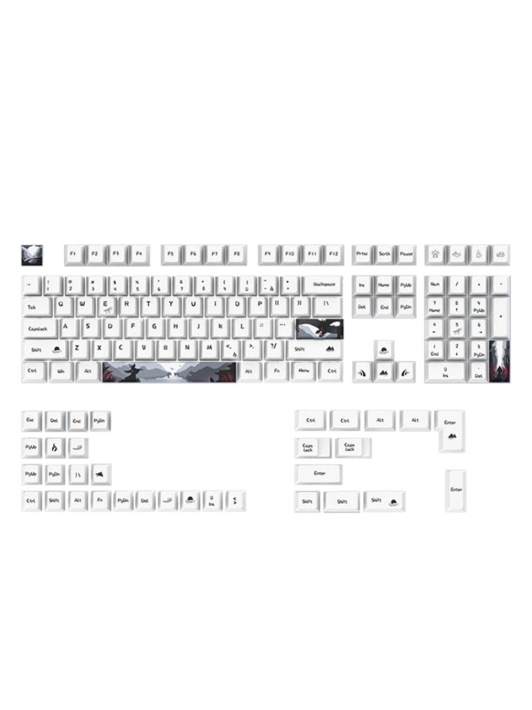 Height Keycaps for 108-Key 5-Side Dye Sublimation PBT Mechanical Keyboard Keycap Fit For 61 64 84 87 96 98 Keypad
