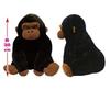 Amuse Big Kuttari Gorilla Plush Sitting 703948 (Dark Black) Toy, Height Approx. 38cm,