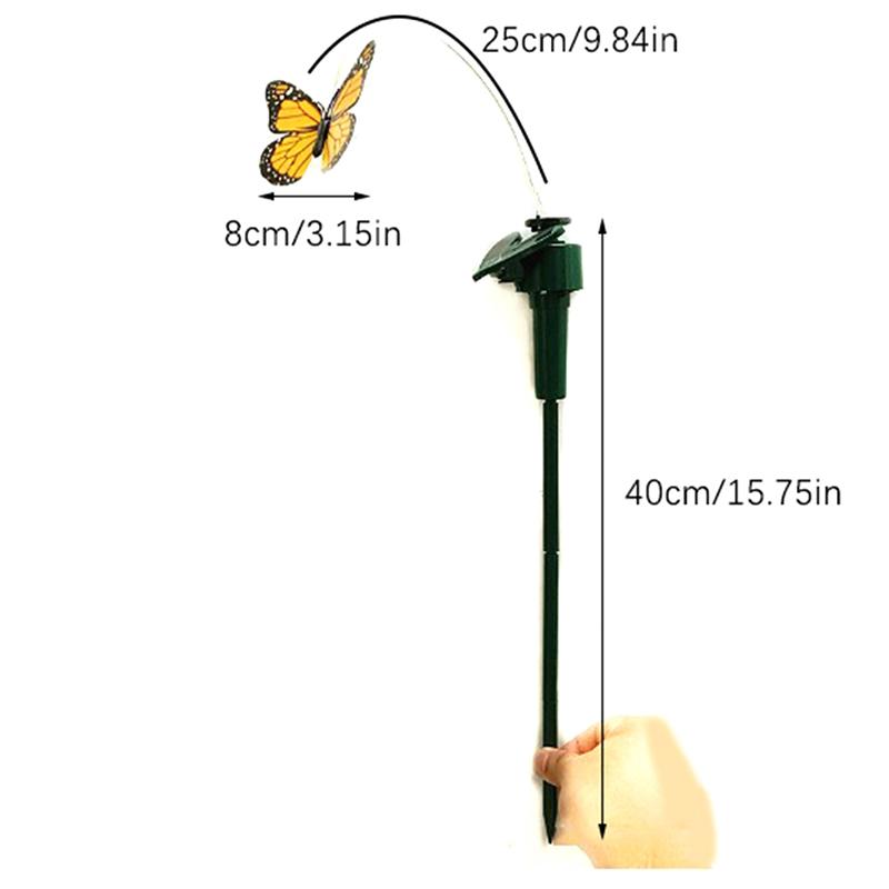 Garden Decoration Solar Powered Dancing Fluttering Butterflies Flying Humming Bird Garden Outdoor Home Decoration Farmland