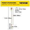 J Hook Chain, 5/16 in x 10 ft Bridle Tow Chain, G80 Bridle Transport Chain, Alloy Steel Chain with 2 G70 J Hooks, 9260 Lbs Break Strength Tow Hooks