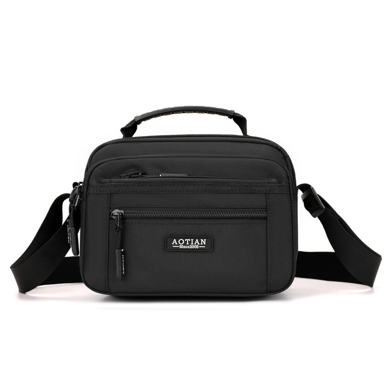 

Мужская деловая сумка кроссбоди - Улучшенный многосекционный дизайн, Сумка через плечо для офиса и отдыха, для папы и мужа (Годовщина чёрный