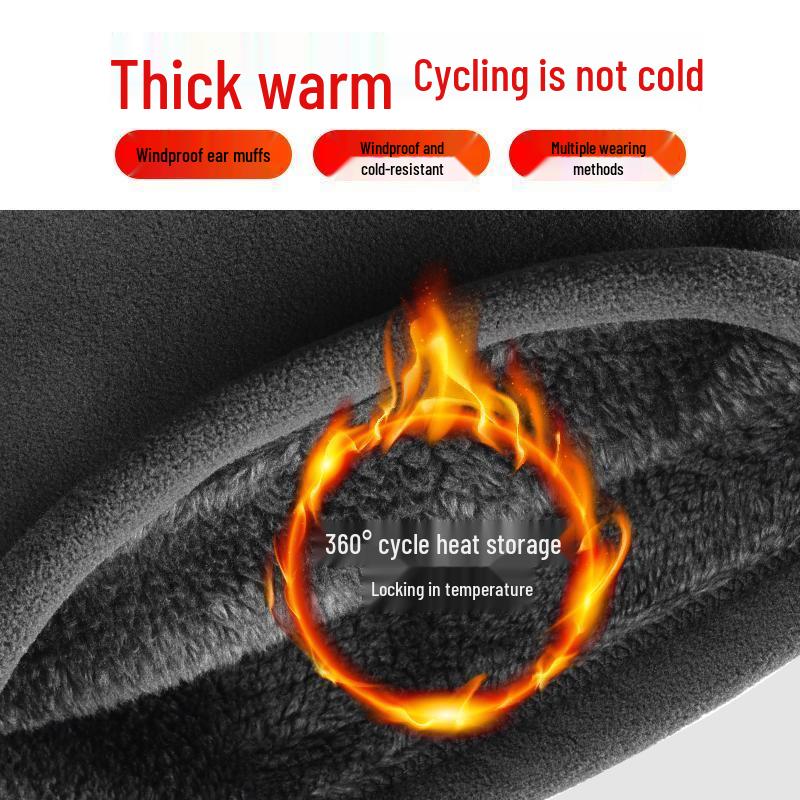 Unisex Winter Scarf and Cycling Headwear: Cold-Protection Velvet Windproof Neck Gaiter